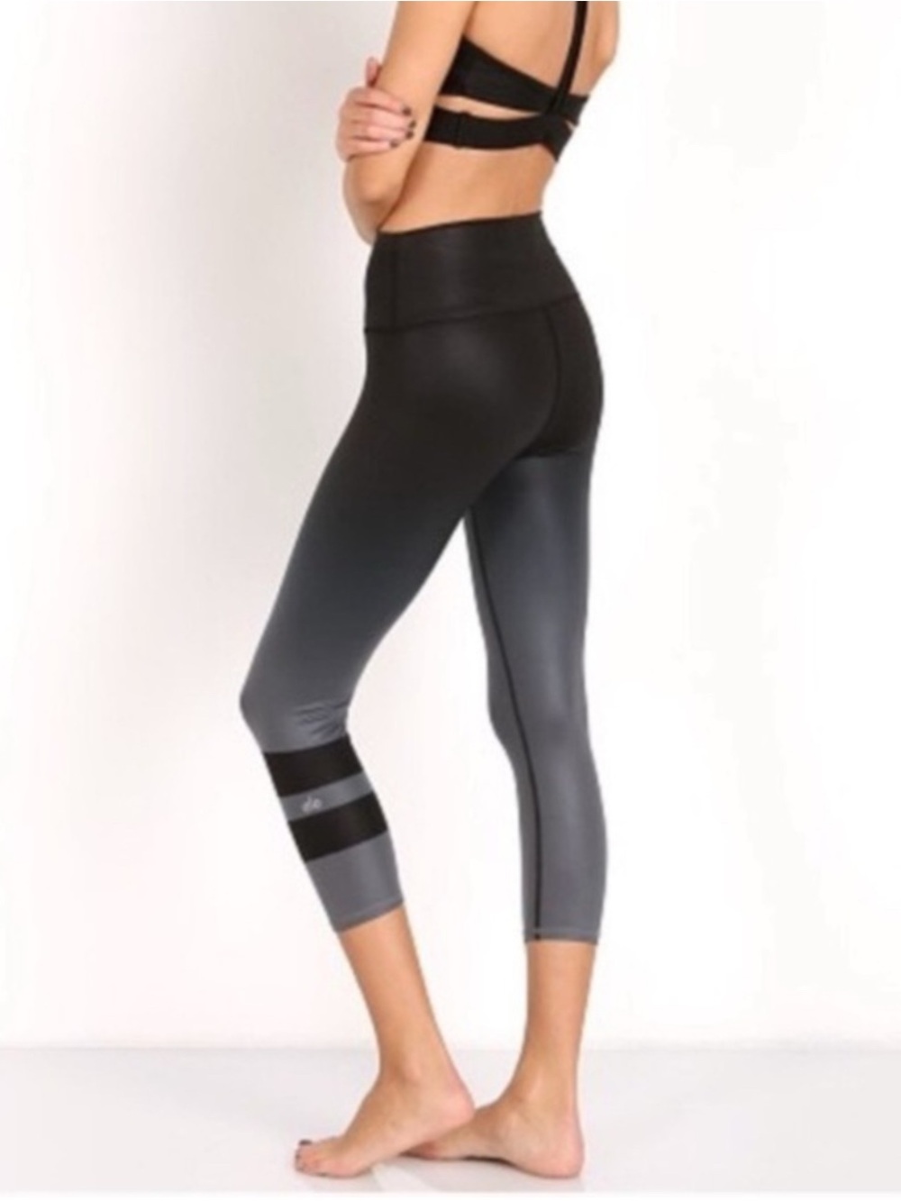 Alo Yoga Airbrush High Rise Ombre Cropped Leggings size M